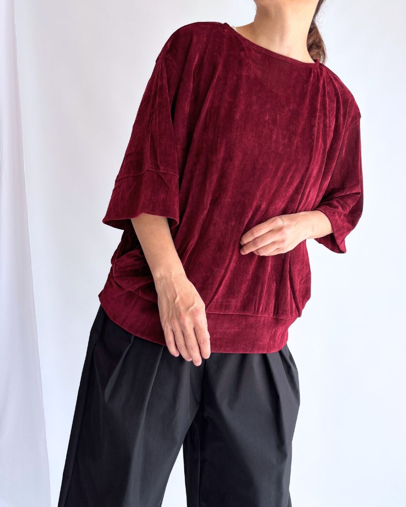 TULLE FLOCKY pullover in Bordeaux