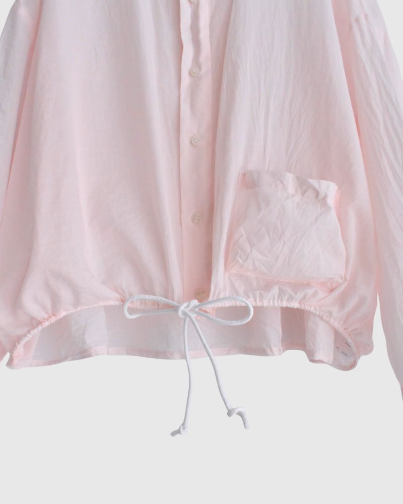Hem Cord Adjustment Shirt in Pink