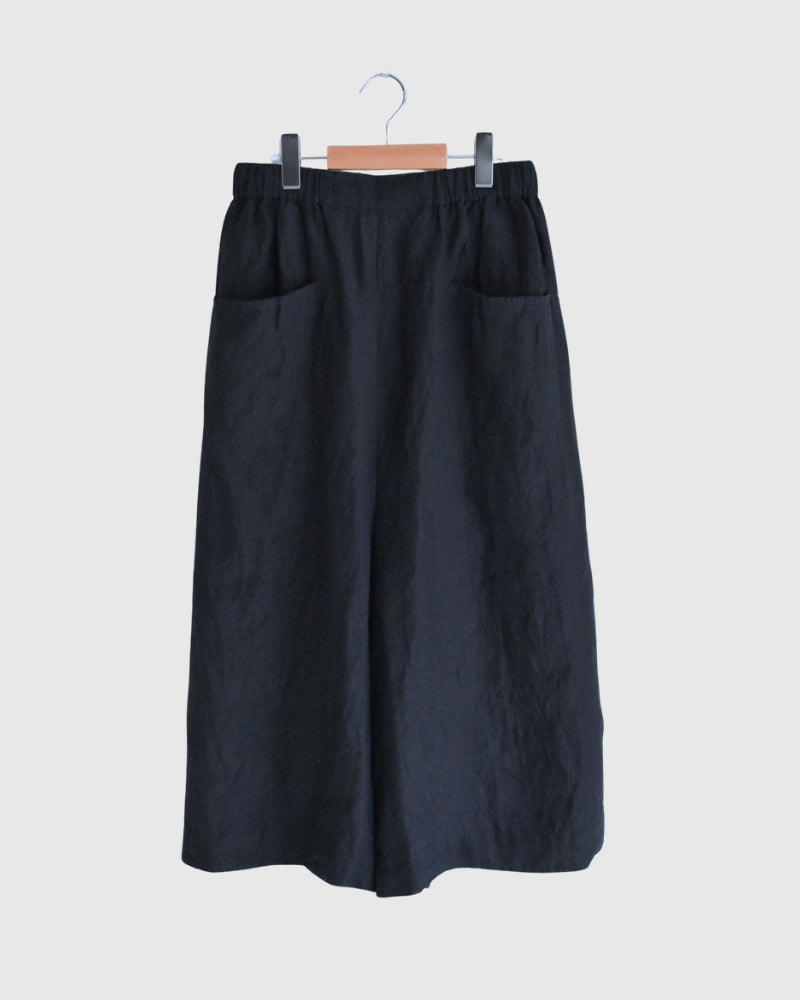 Handwoven 40 Linen Culottes in DarkNavy
