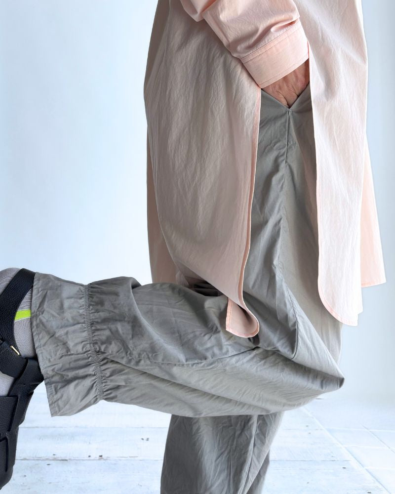 Hem Frill Pants in Gray