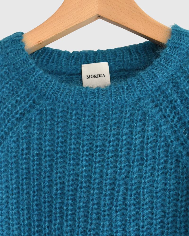 Mohair pullover in Turquoise