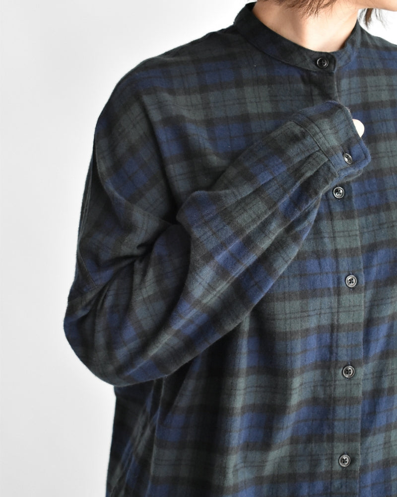 Oversized Shirt in Black Watch Check