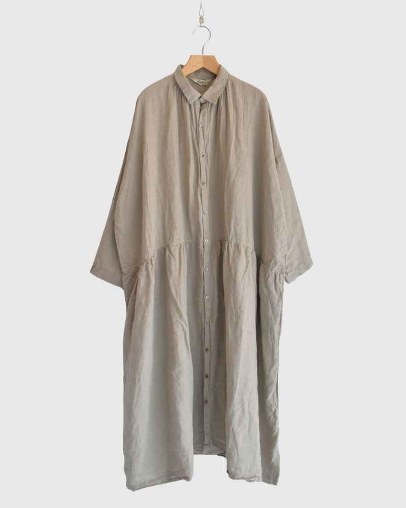 French Linen Dress in Natural
