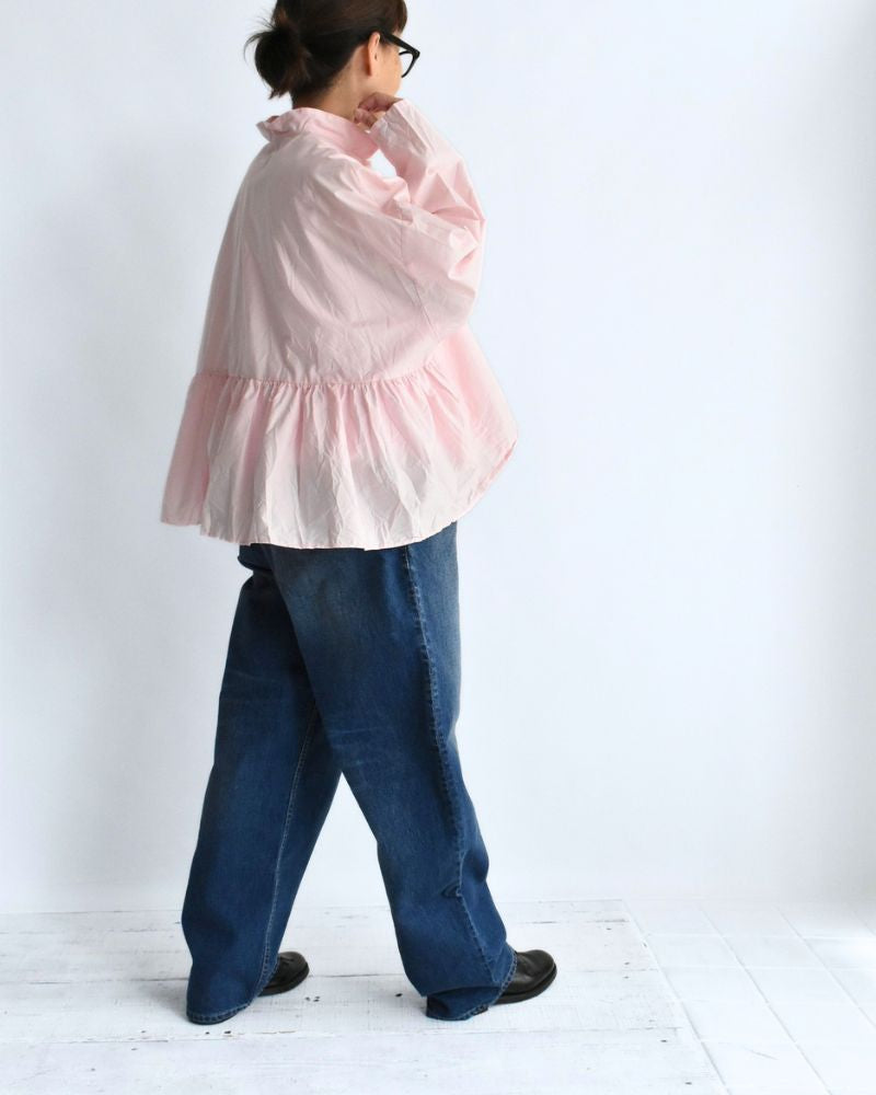 Back Gathered Blouse in Pink