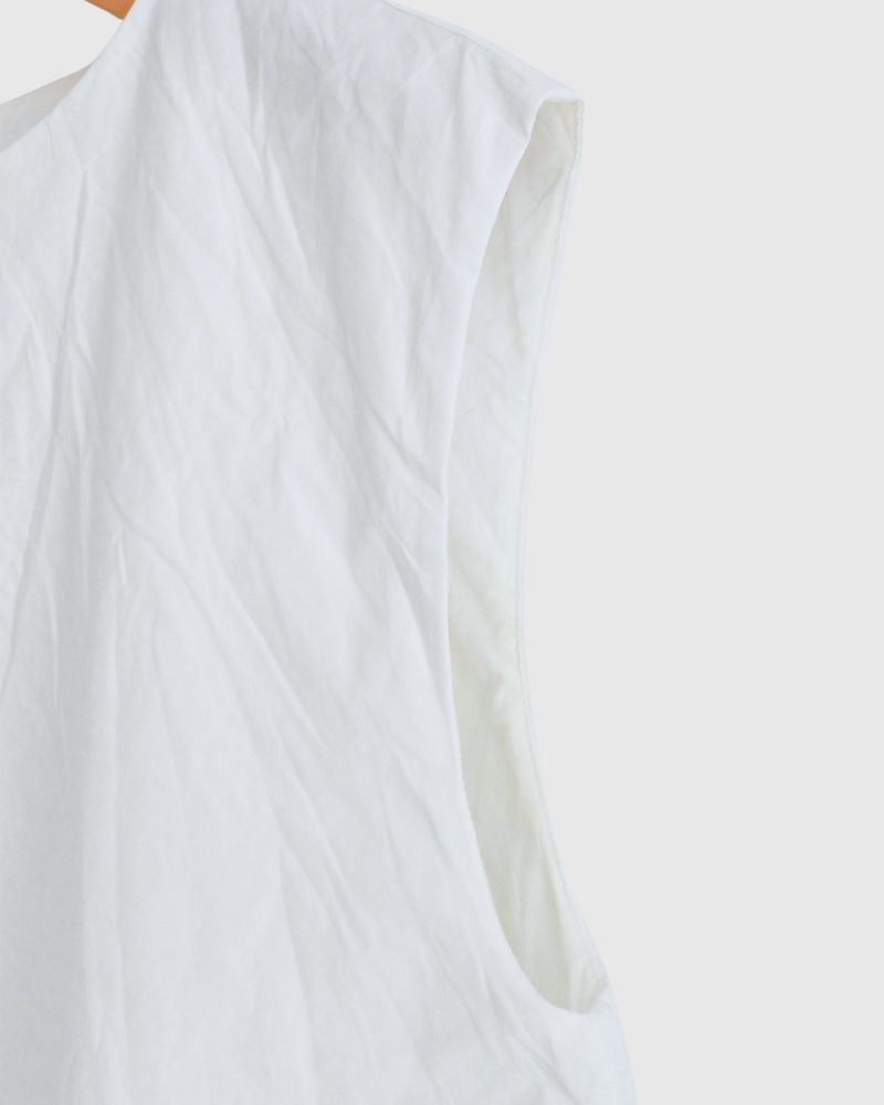 Cotton Balloon Tunic in White