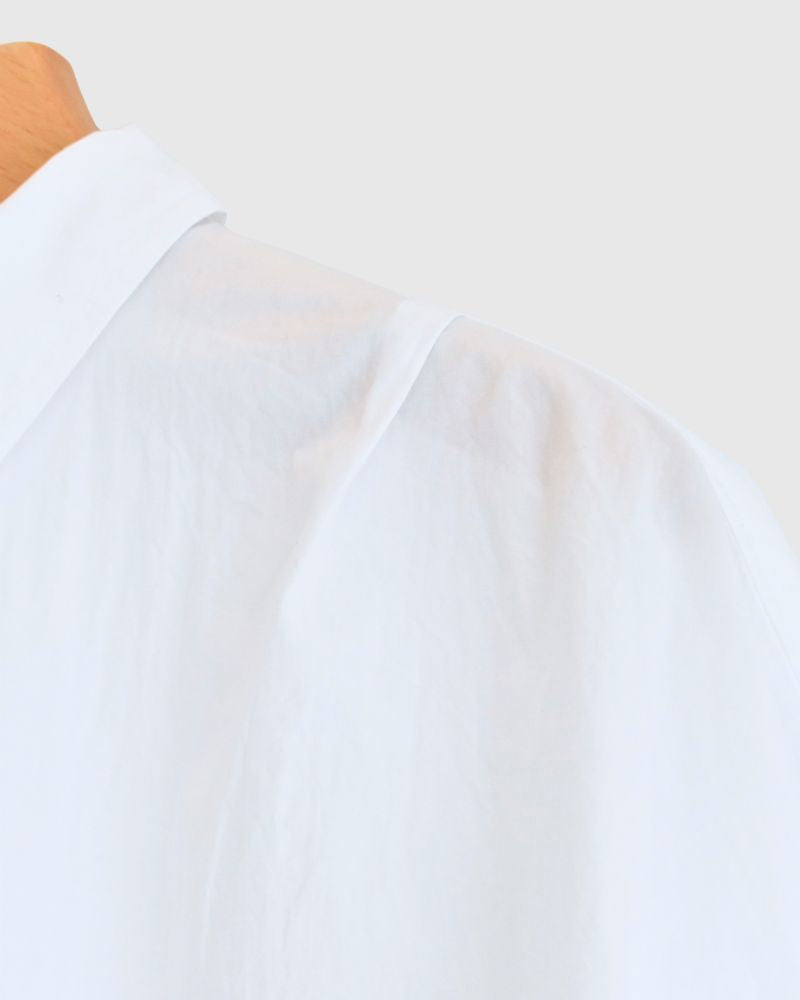 Tuck Cocoon Shirt in White