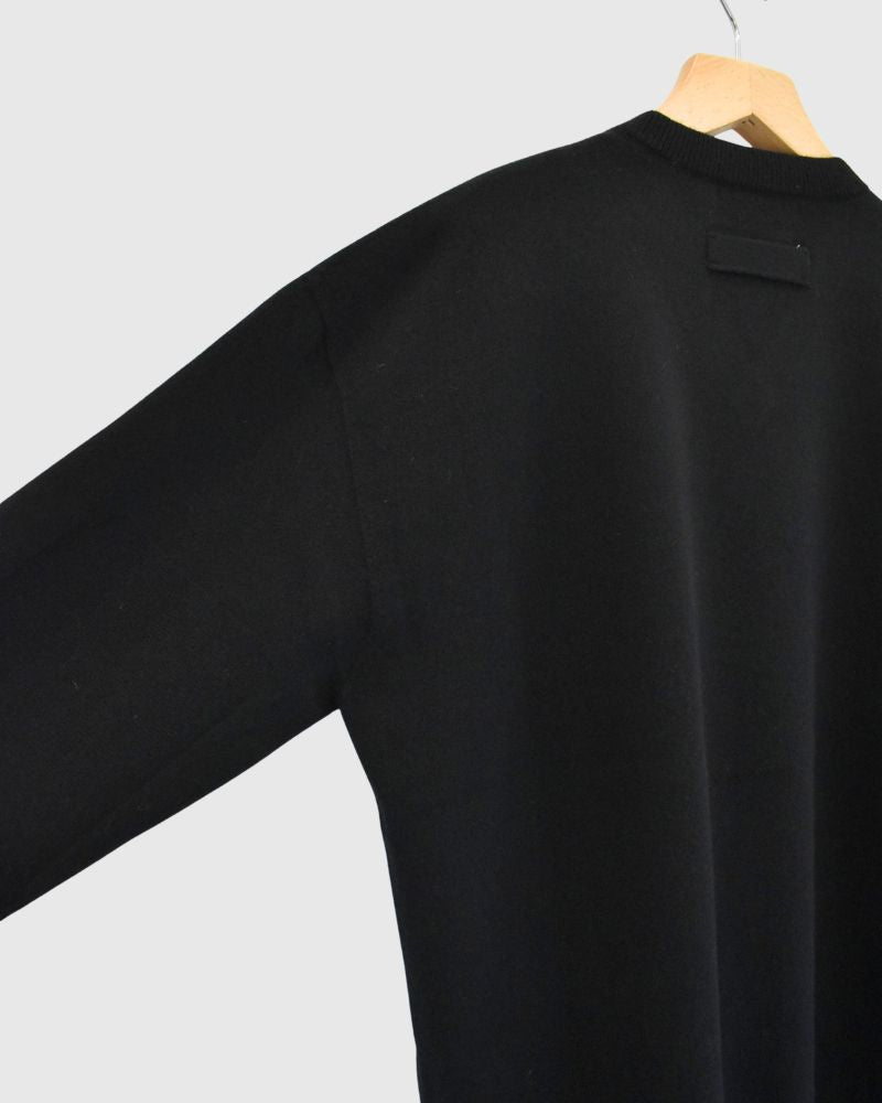 GINNY V-neck knit pullover in Black