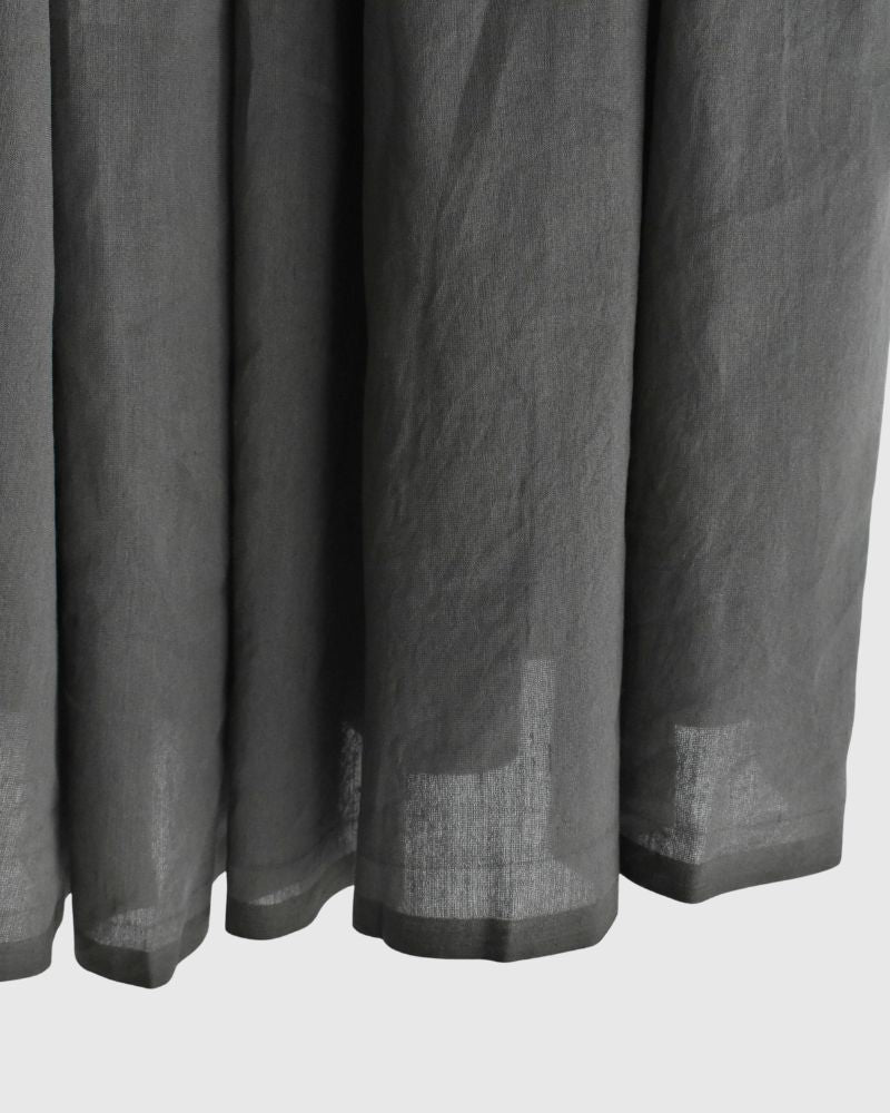 RAJASTHAN TUCK GATHERED SKIRT WITH LINING in Gray