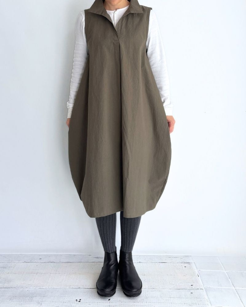 N/S balloon dress  in Khaki