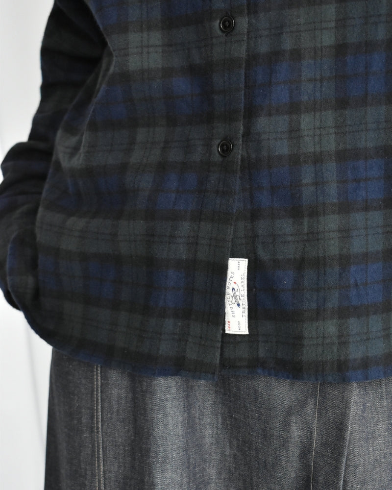 Oversized Shirt in Black Watch Check