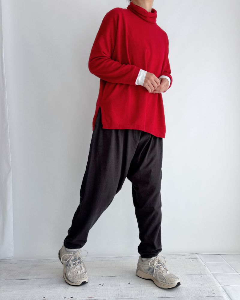 Jersey sarouel pants in Charcoal