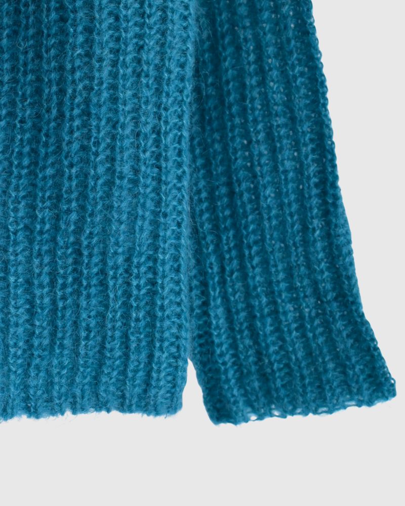 Mohair pullover in Turquoise