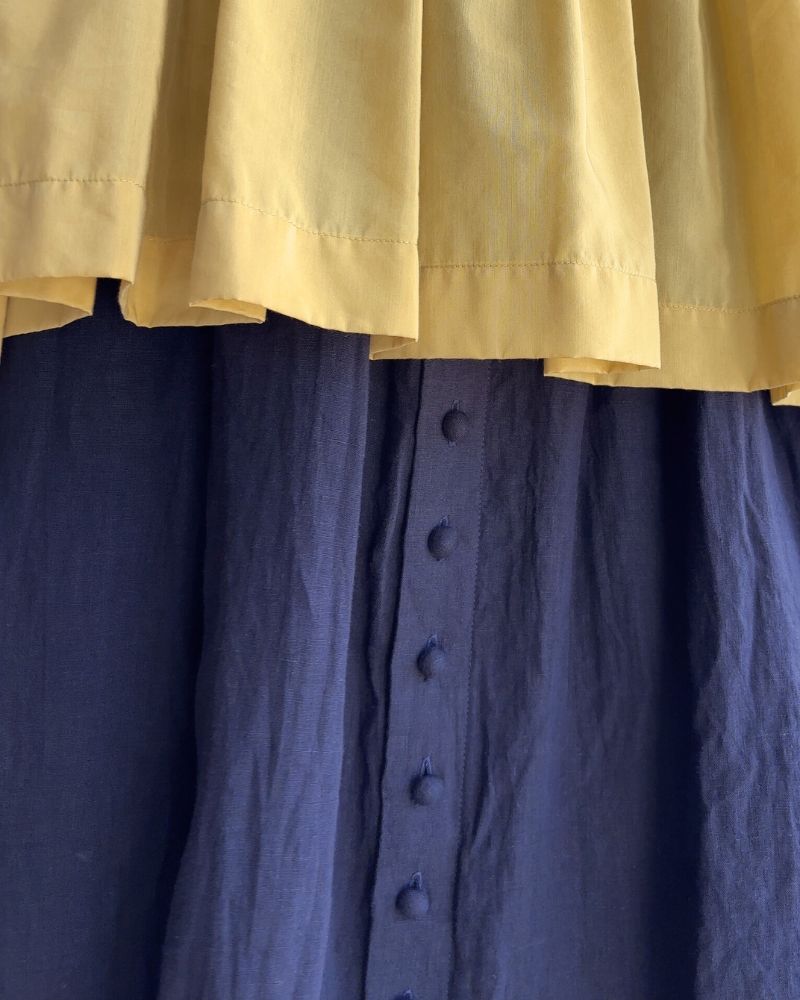 French Linen Skirt in Navy