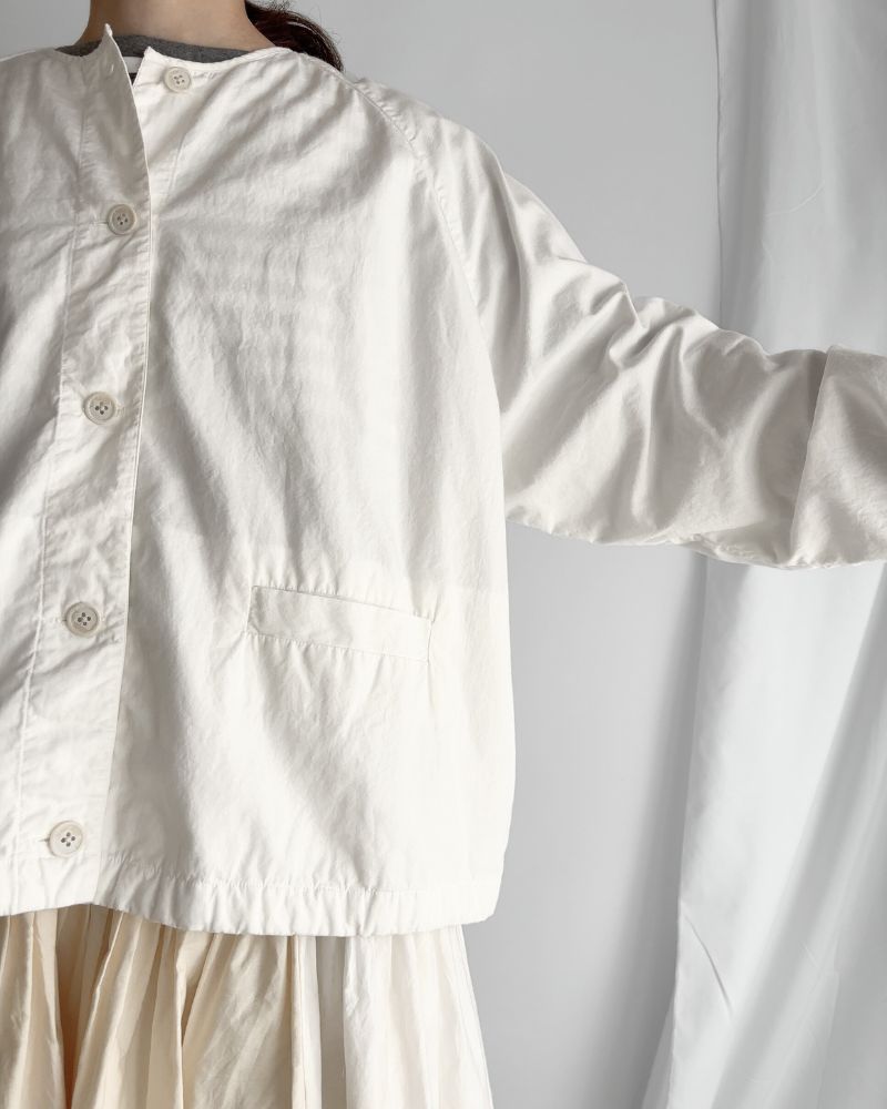 40s ORGANIC POPLIN RAGLAN STRING JACKET in White