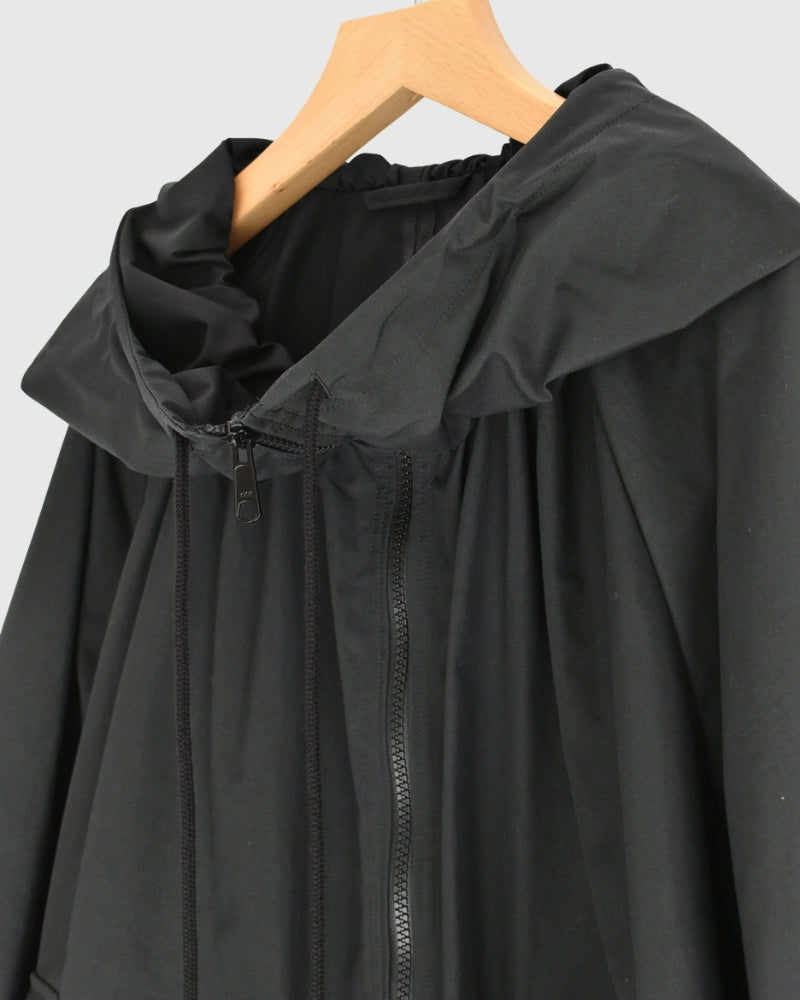 Oversized Hooded Jacket in Black