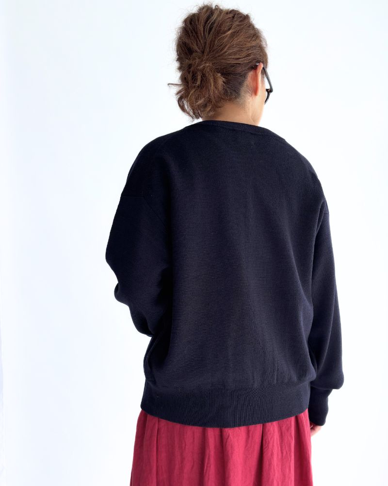 Merino Zip Liner Jacket in Navy