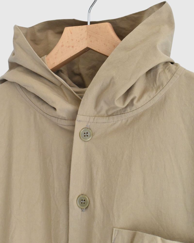 Hooded Coat Dress in Beige