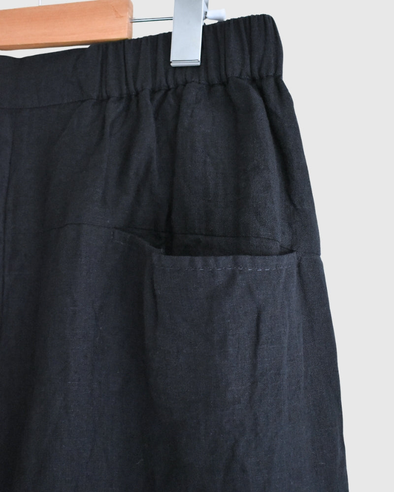 Handwoven 40 Linen Culottes in DarkNavy
