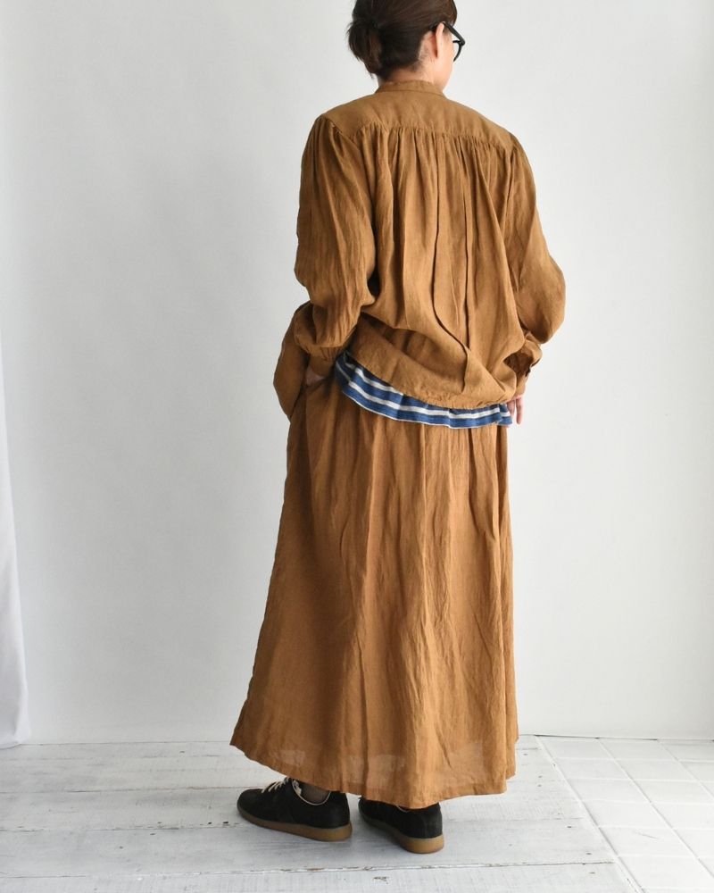French Linen Shirt in Camel