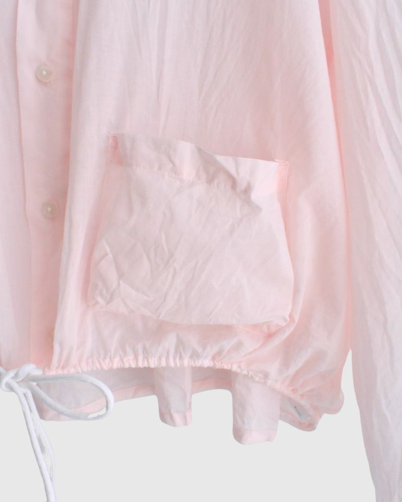 Hem Cord Adjustment Shirt in Pink