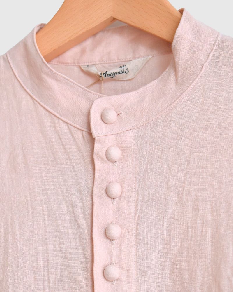 French Linen Dress in Pink