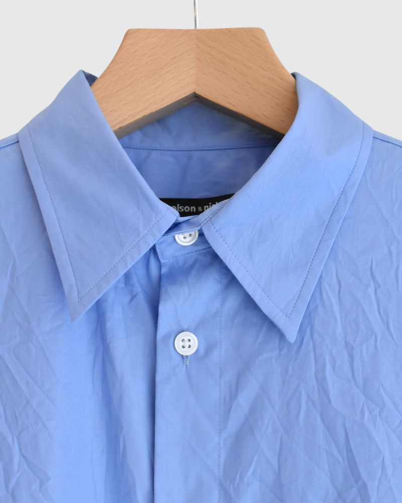 CLEA-CC 2-Way Regular Collar Shirt in Sax