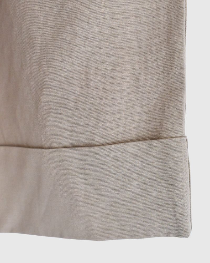 Wide Tuck Shorts in Beige