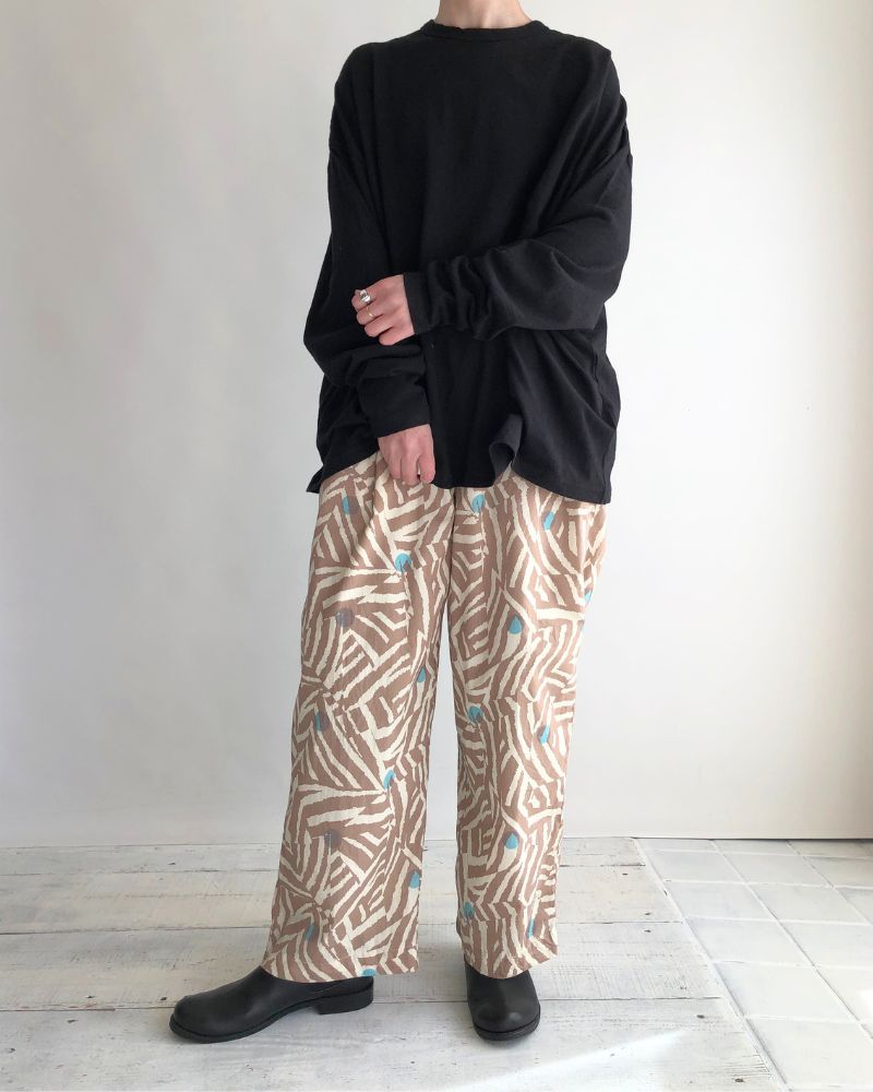 Jersey Loose Pullover in Black