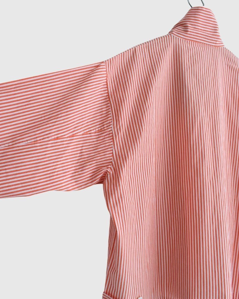 POPLIN STRIPE DRIZZLER JACKET in OrangeStripe