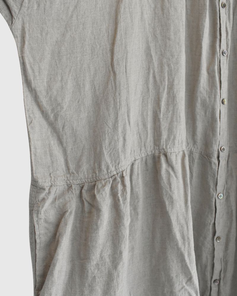 French Linen Dress in Natural