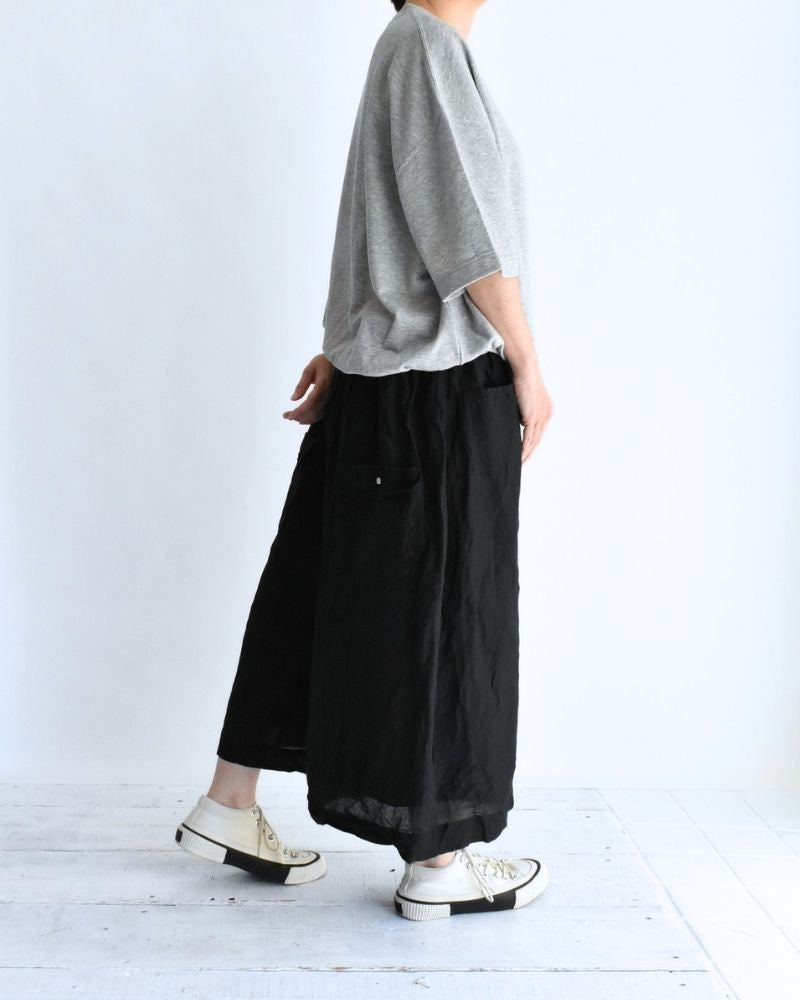 Handwoven Selvedge Cotton Linen Pants in Black