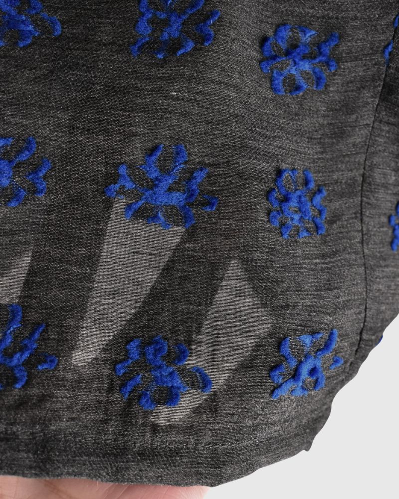 Jacquard Wide Pants in Charcoal