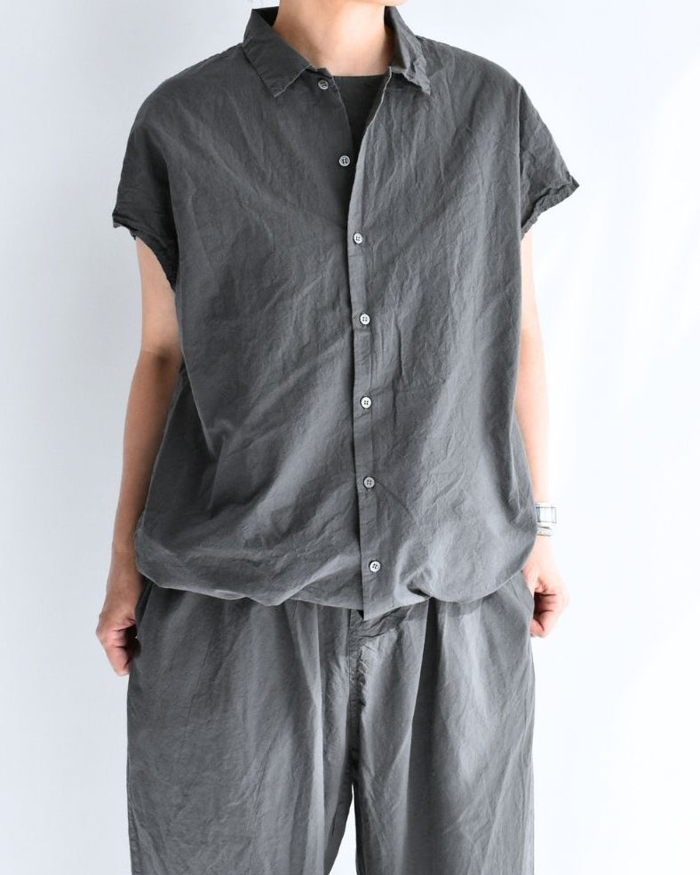 Shrink French Sleeve Shirt in Gray