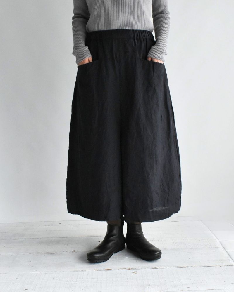 Handwoven 40 Linen Culottes in DarkNavy