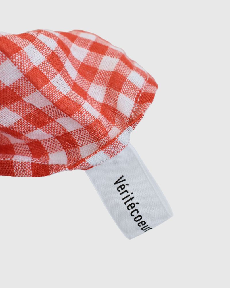 Gingham Check Linen Stole