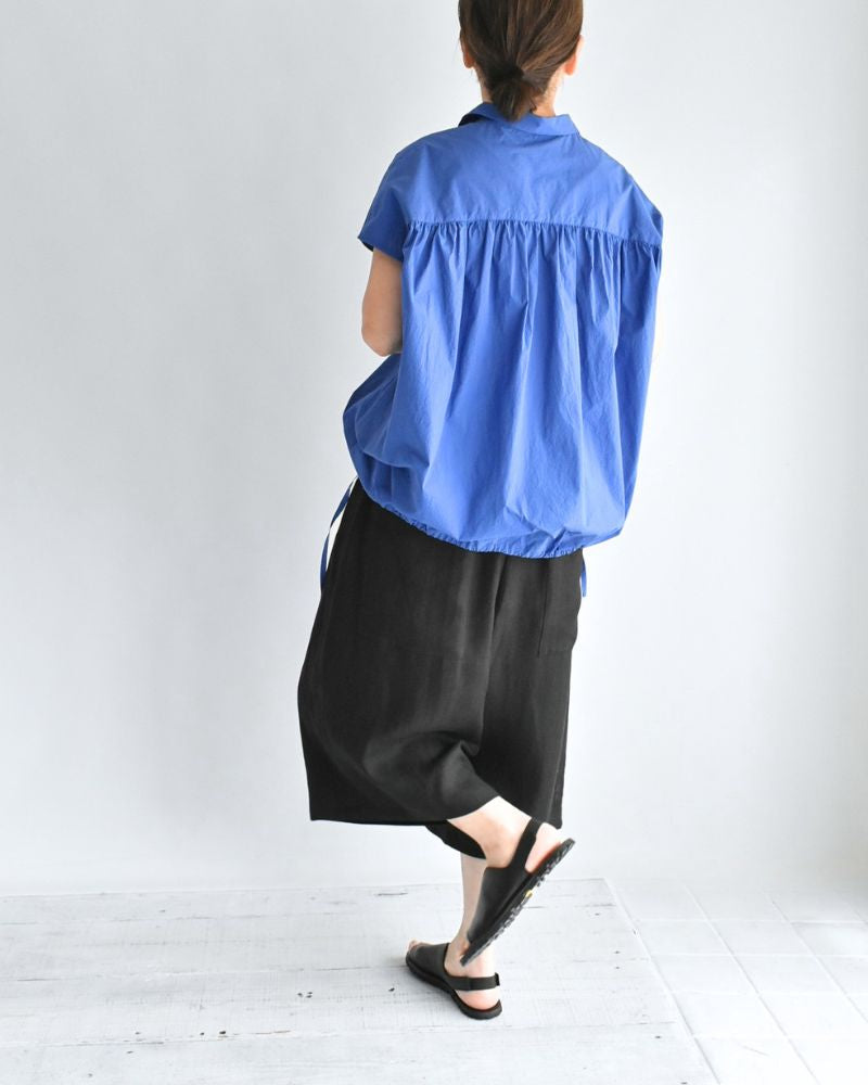 Sarrouel Wide Short Length Pants in Black