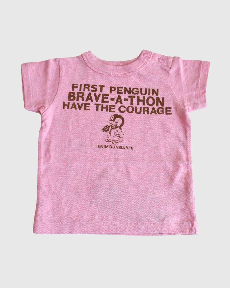 Cotton Jersey PENGUIN BABY Tee in Pink