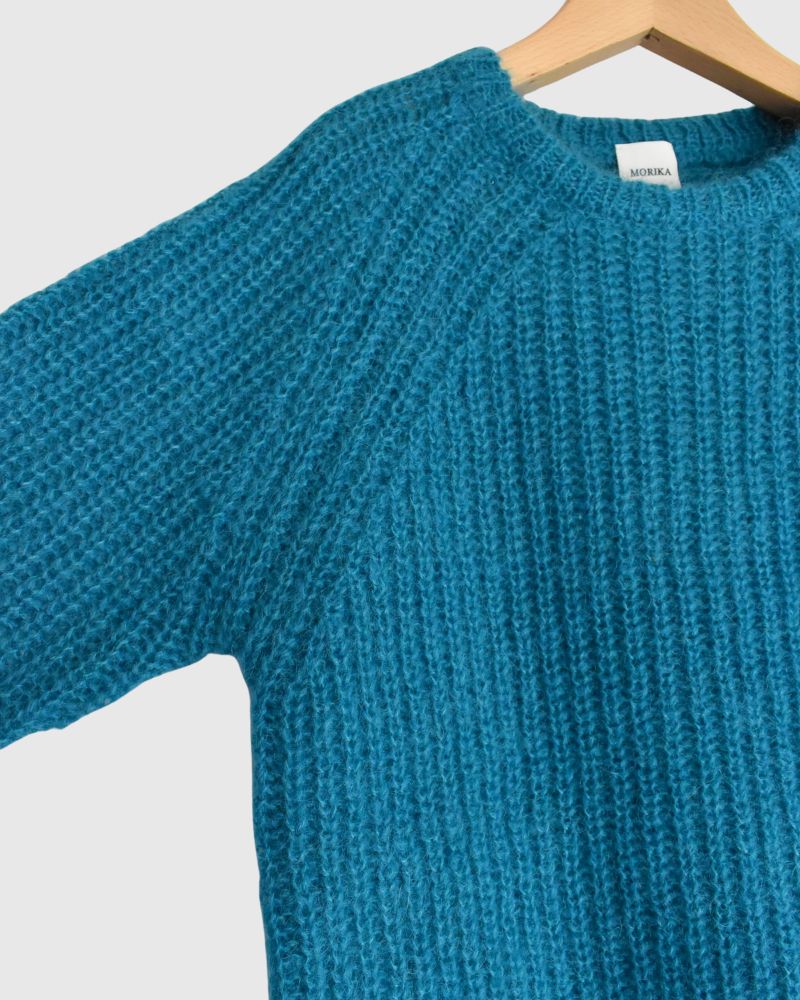 Mohair pullover in Turquoise