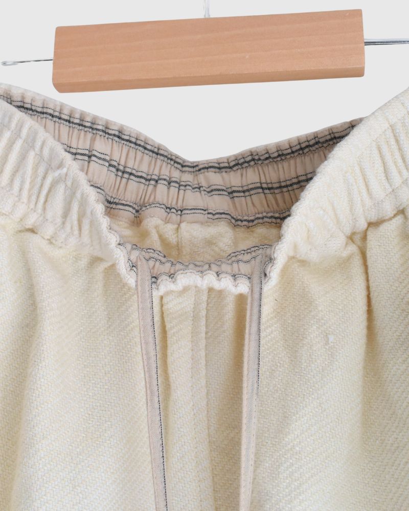 TEORI washed twill loose tapered pants in OffWhite