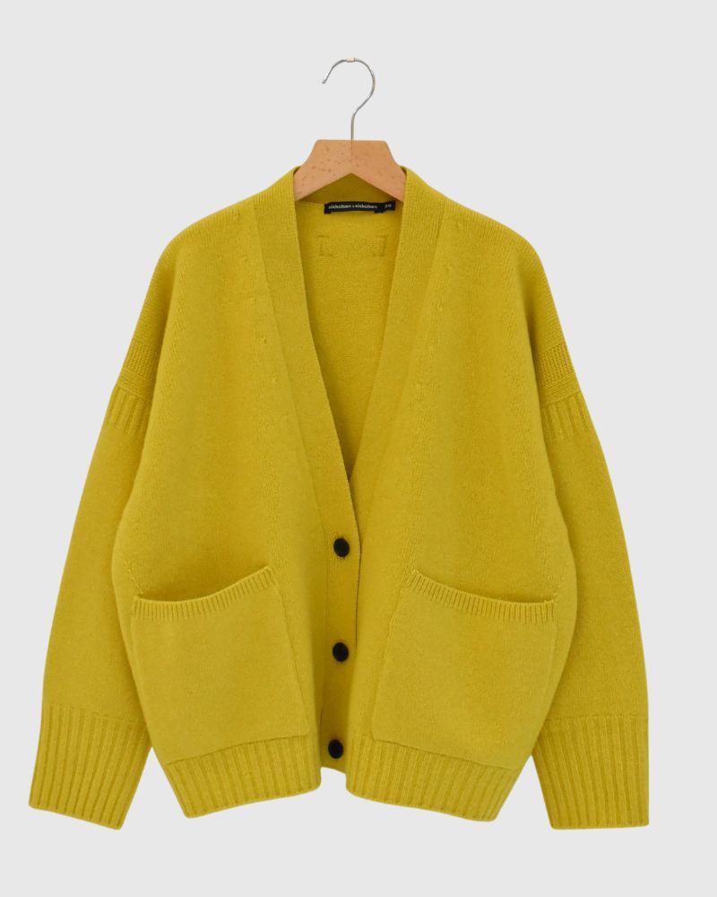 JANE V-neck Cardigan in Yellow