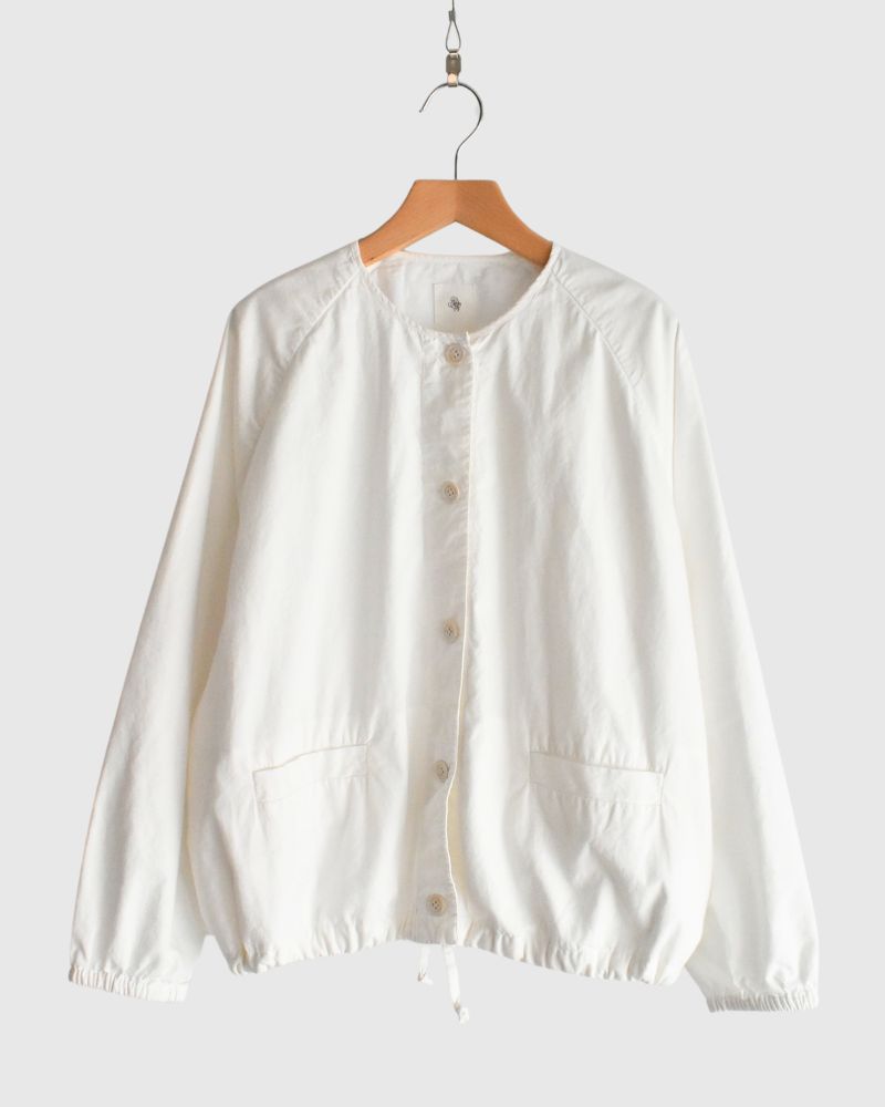 40s ORGANIC POPLIN RAGLAN STRING JACKET in White