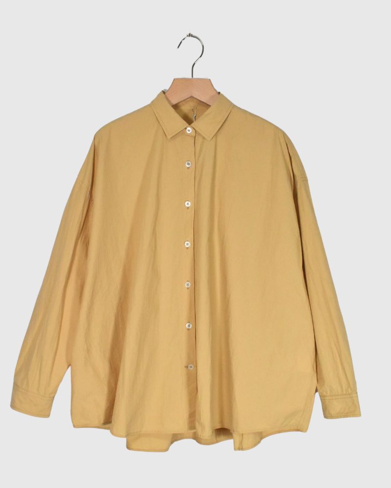 REGULAR COLLAR BIG SHIRT in Mustard