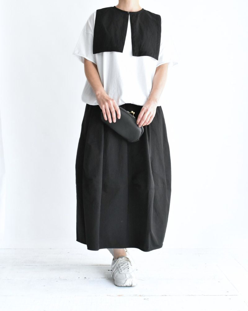 Half-Sleeve Drawstring T-shirt in White