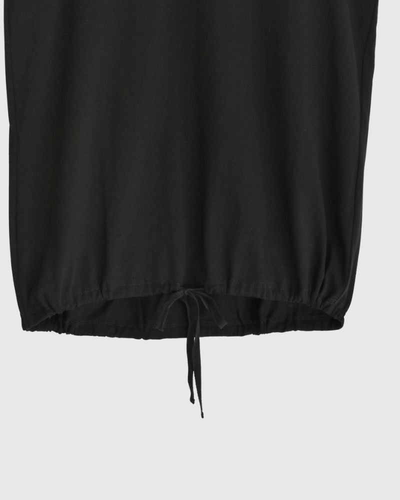 Sleeveless Drawstring T-shirt in Black