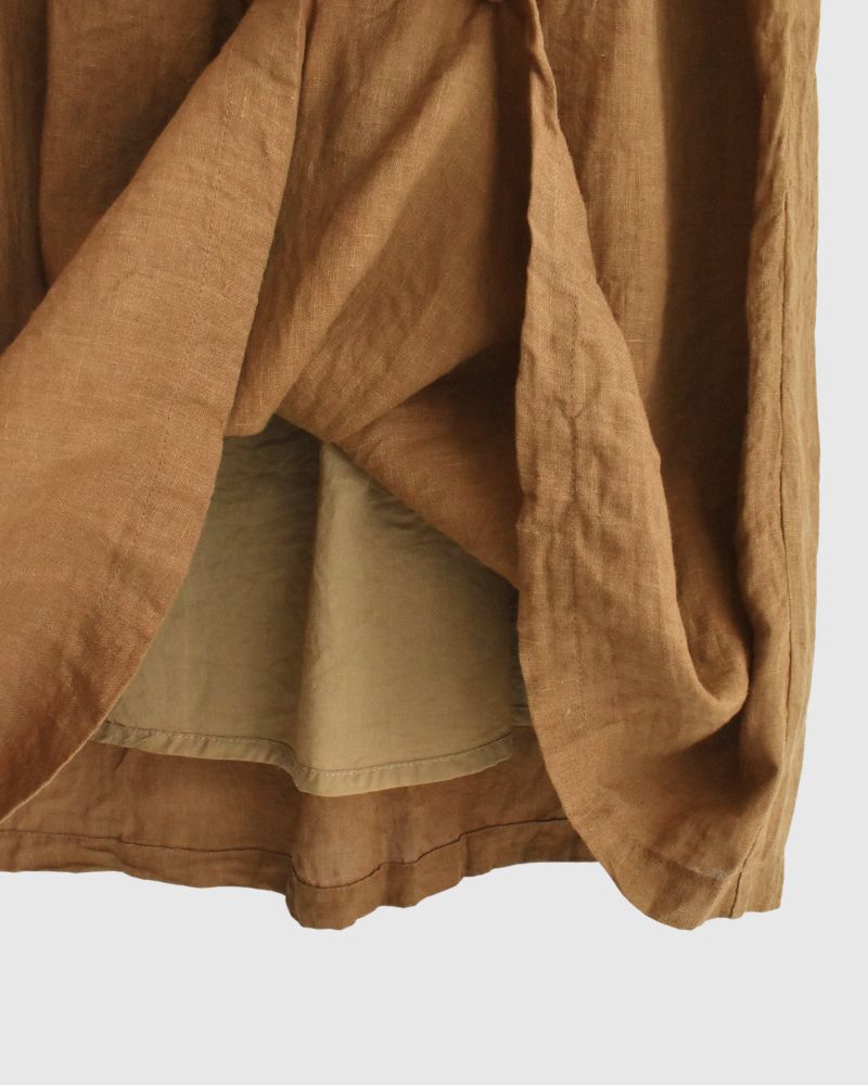 French Linen Skirt in Camel
