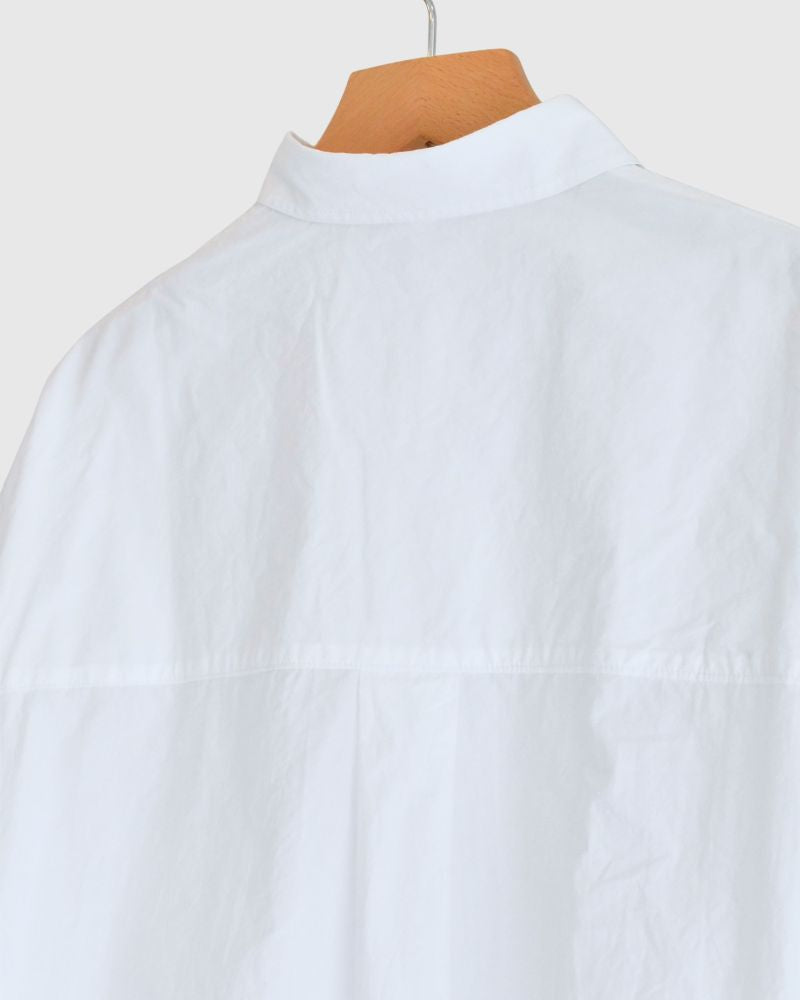 Tuck Cocoon Shirt in White