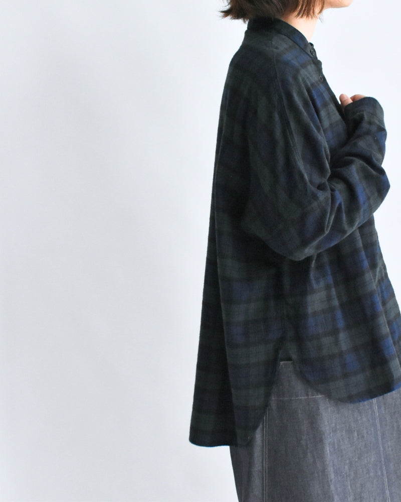 Oversized Shirt in Black Watch Check
