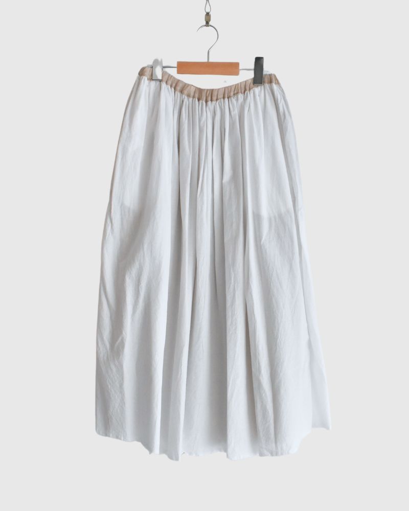 Reversible skirt in Flax/White