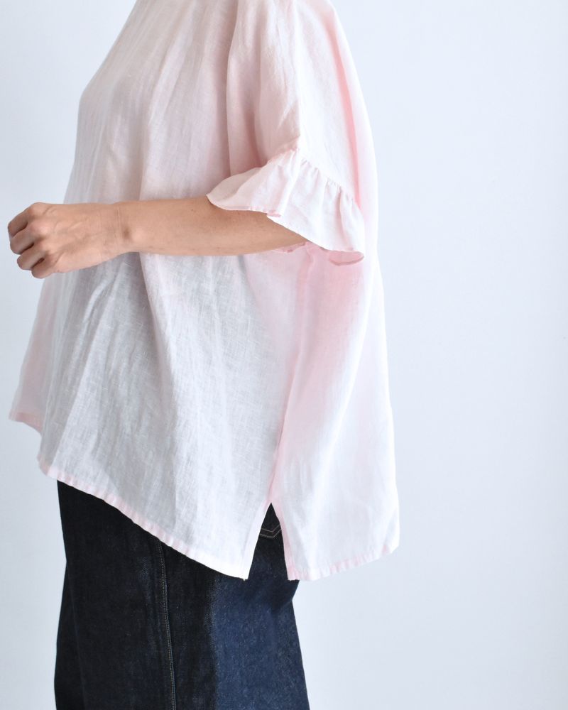 Frill Top Blouse in Pink