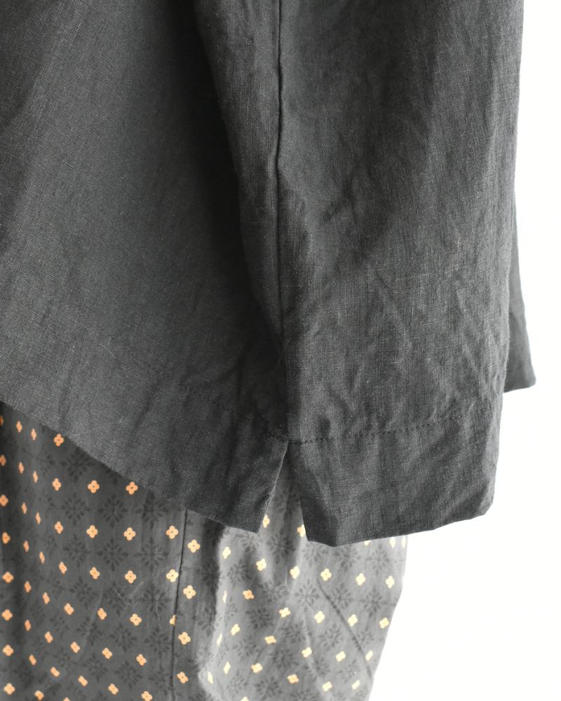 French Linen Pullover in Black